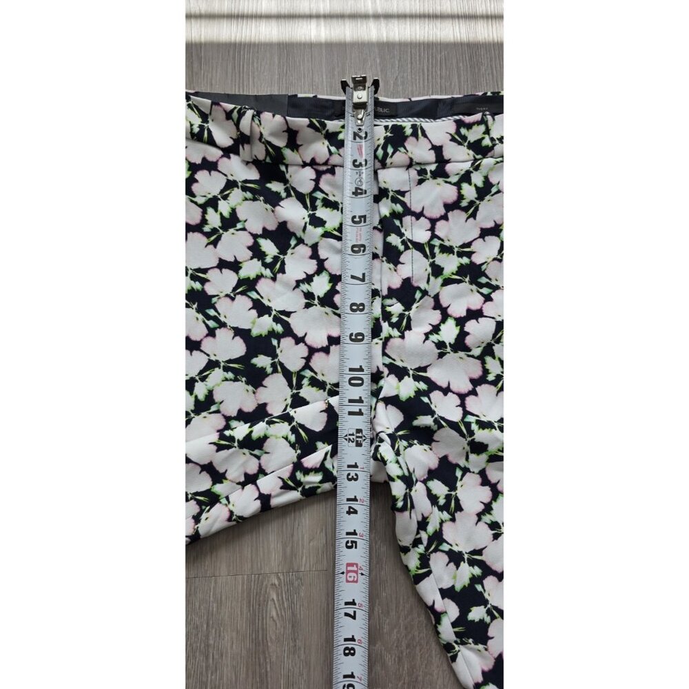 Banana Republic Avery Floral Ankle Pants Women Size 14 Mid Rise Stretch - Picture 4 of 16